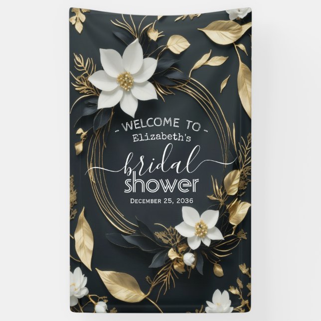 Banderoles Affiche de bienvenue de Fête des mariées de couron (Vertical)