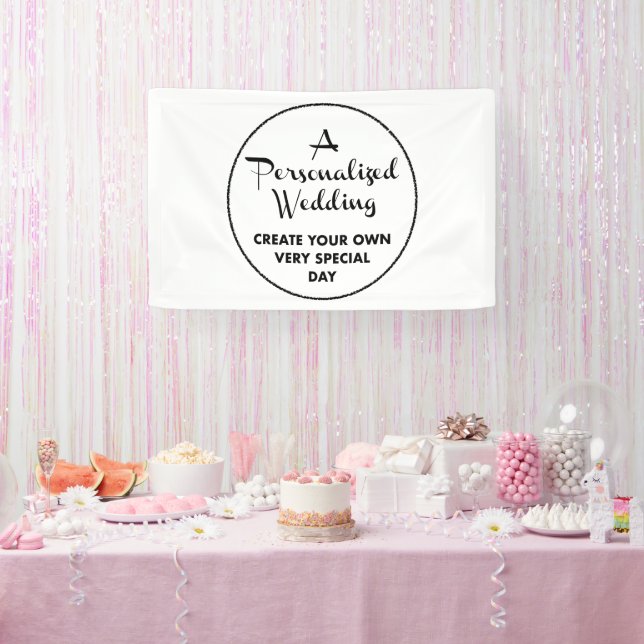 Banderoles Affiche de bienvenue de mariage personnalisée 2,5' (Fête)