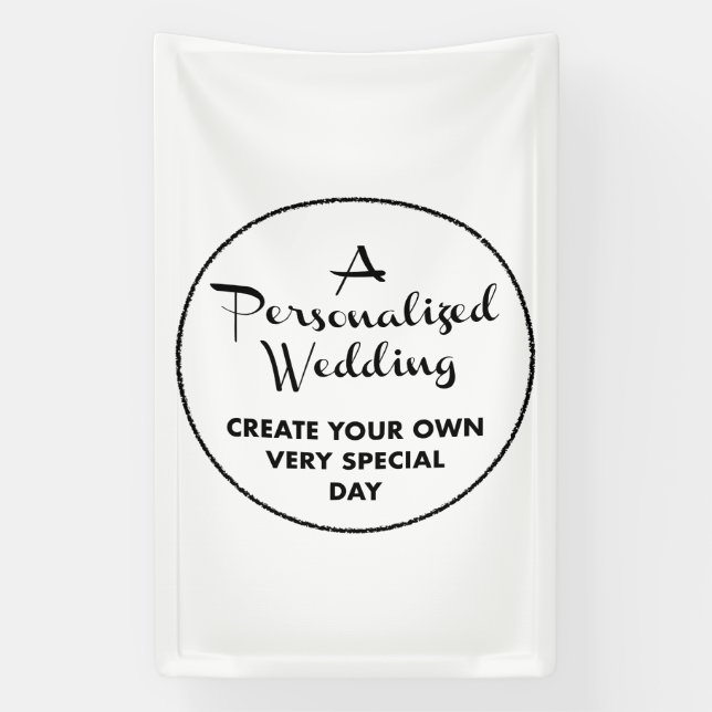 Banderoles Affiche de bienvenue de mariage personnalisée 4' x (Verticale)
