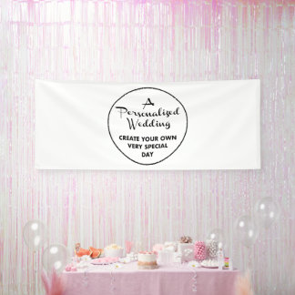 Banderoles Affiche de bienvenue de mariage personnalisée 4' x