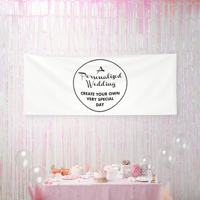 Banderoles Affiche de bienvenue de mariage personnalisée 4' x (Fête)