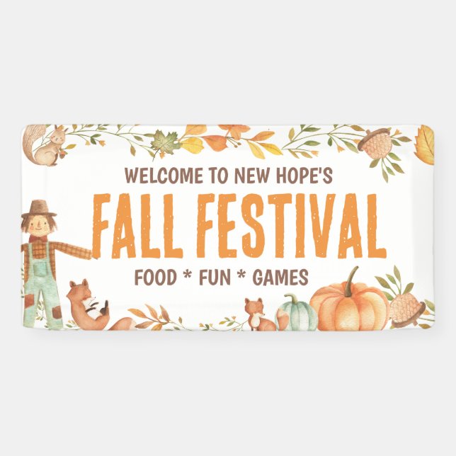Banderoles Affiche de bienvenue du festival d'automne (Horizontal)
