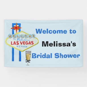 Banderoles Affiche de bienvenue Fête des mariées Las Vegas