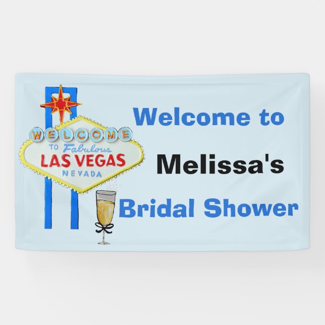 Banderoles Affiche de bienvenue Fête des mariées Las Vegas (Horizontal)