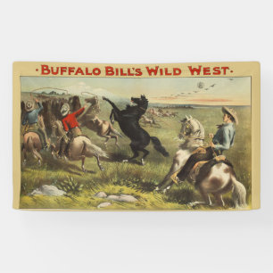 Banderoles Affiche de cow-boy de l'Ouest sauvage de Buffalo B