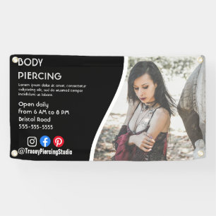 Banderoles Affiche de STUDIO de PIERCING corporel