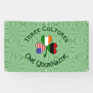 Banderoles Africain-Américain Etats-Unis drapeaux Shamrock pe