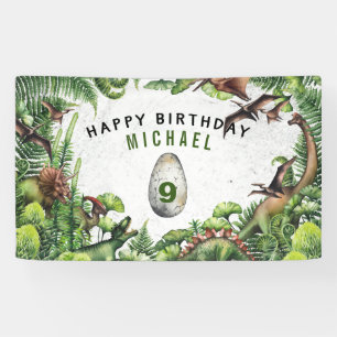 Banderoles AGE T-Rex Dinosaur fête d'anniversaire garçon