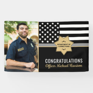 Banderoles Agent correctionnel Silver Line Graduation Photo