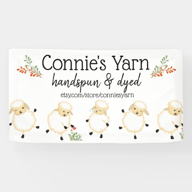 Banderoles Agneaux de mouton tricot crochet d'artisanat d'esp (Horizontal)