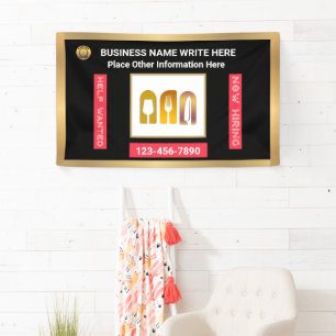 Banderoles Aide Recherché maintenant Embaucher entreprise per