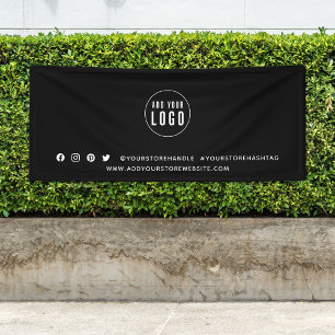 Banderoles Ajouter le logo Social Media Marketing Couleur per