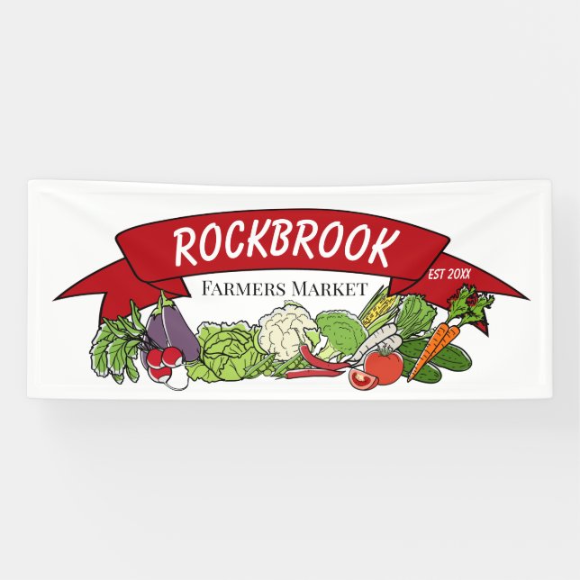 Banderoles Ajouter un village | Signes de marché pour les agr (Horizontal)