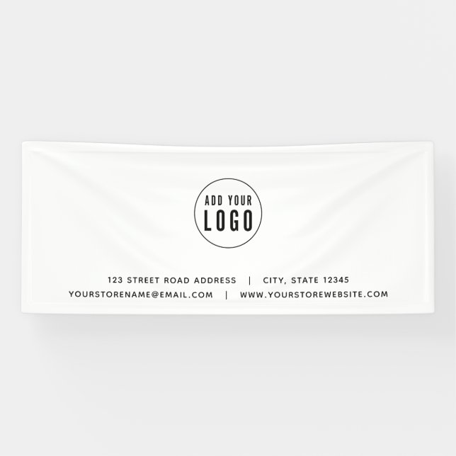 Banderoles Ajouter Votre Logo Adresse Site Web Entreprise (Horizontal)