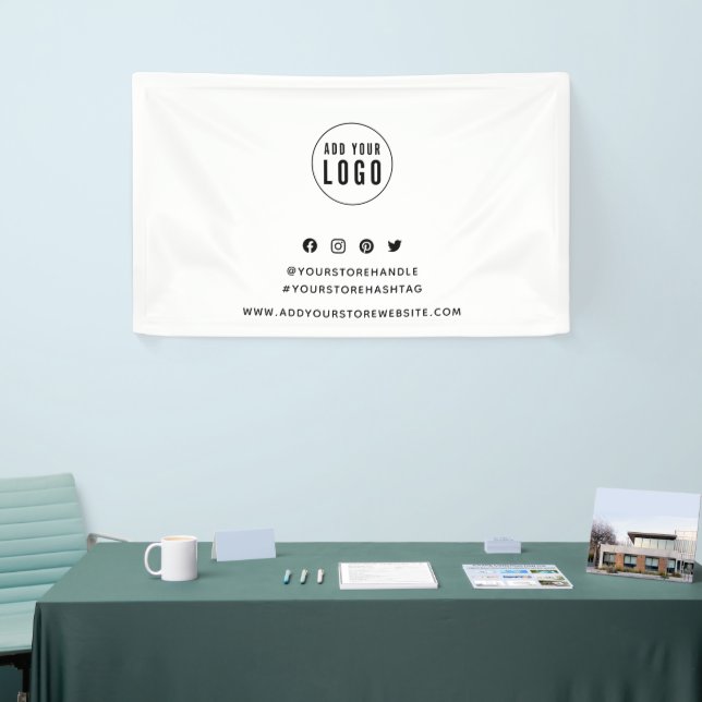 Banderoles Ajouter votre logo Social Media Branding Marketing (Salon professionnel)