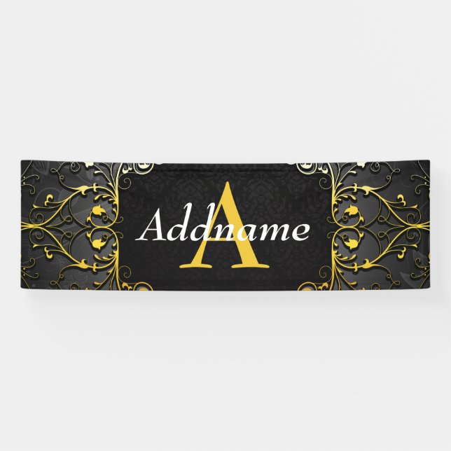 Banderoles Ajouter votre nom et votre initiale (Horizontal)