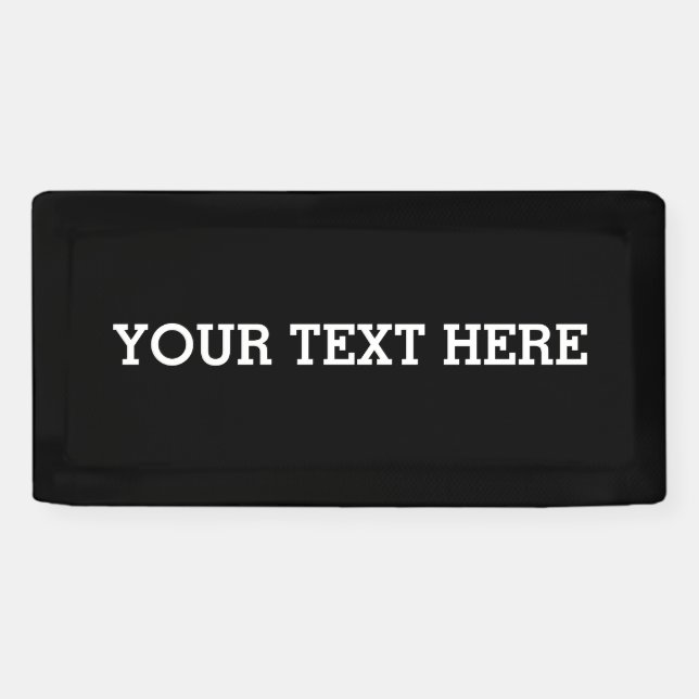 Banderoles Ajouter votre propre texte personnalisé ici noir e (Horizontal)