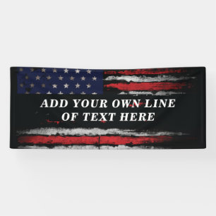 Banderoles Ajouter votre propre texte sur grunge American fla