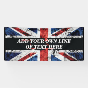 Banderoles Ajouter votre texte sur le drapeau anglais Jeu d'o