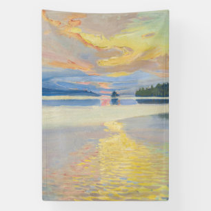 Banderoles Akseli Gallen-Kallela - Coucher de soleil sur le l