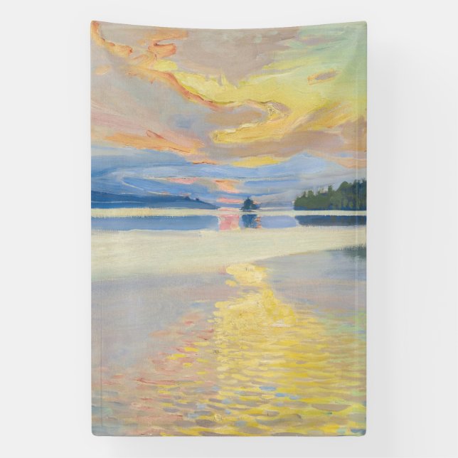 Banderoles Akseli Gallen-Kallela - Coucher de soleil sur le l (Verticale)