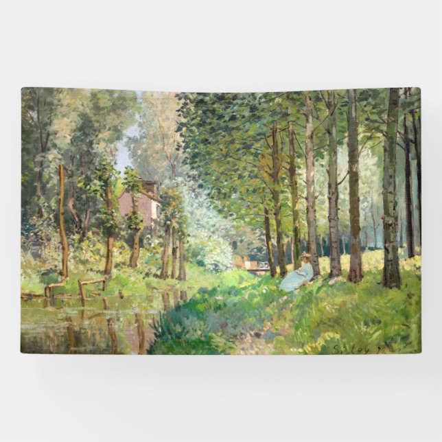 Banderoles Alfred Sisley - Reposez le long du ruisseau (Horizontal)