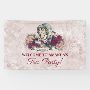 Banderoles Alice au pays des merveilles Accueil du Tea Party 