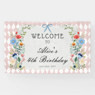 Banderoles Alice au pays des merveilles Fête d'anniversaire F