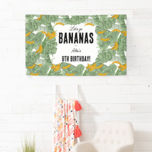 Banderoles Allons-y Bananas Banana Tropical Birthday Theme
