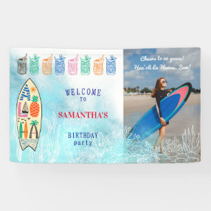 Banderoles Aloha TIKI Tropical Luau Hawaiian Birthday Welcome