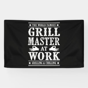 Banderoles Amateurs de barbecue   Le Célèbre Maître Grill Au 