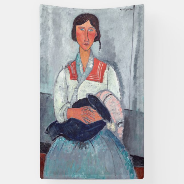Banderoles Amedeo Modigliani - Femme tzigane avec bébé (Vertical)