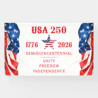 Banderoles America 250 Unity Freedom Independence R Patriotic