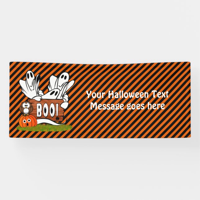 Banderoles Amical Halloween Fantômes et Pals (Horizontal)