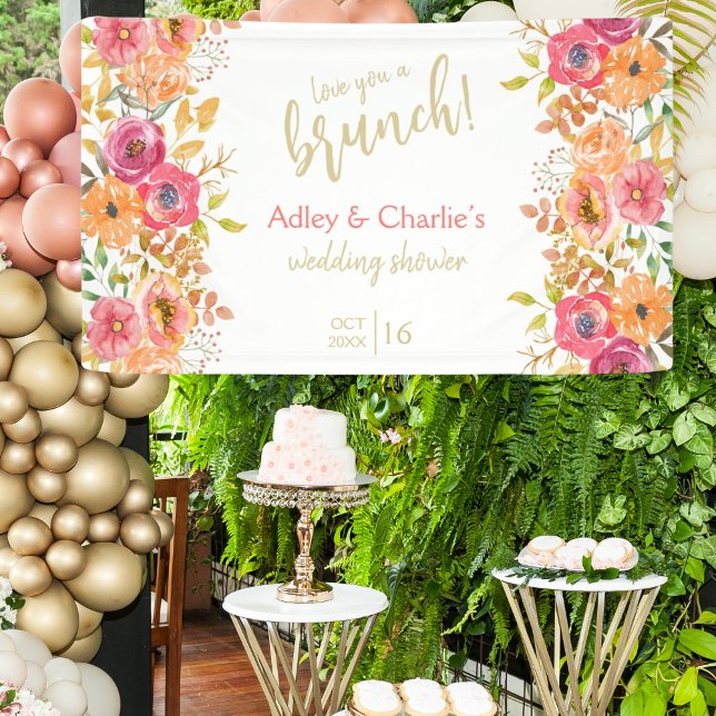 Banderoles Amour pour un petit déjeuner floral automnal Maria (Créateur téléchargé)