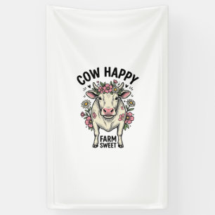 Banderoles Amoureux de vaches mignonnes Art animalier de ferm
