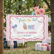 Amusant d'être une rayure rose 1er anniversaire