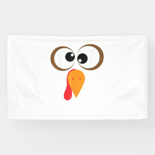 Banderoles Amusante Famille Turquie Thanksgiving Turquie Face