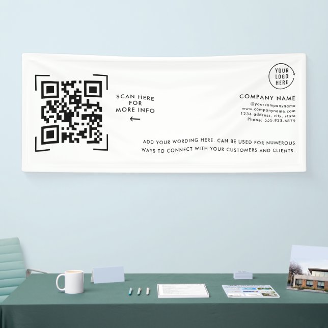 Banderoles Analyse du code QR | Business Logo Professionnel (Salon professionnel)