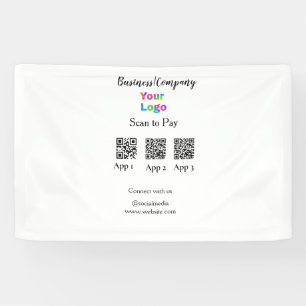 Banderoles Analyser pour payer le logo de l'entreprise Q R co