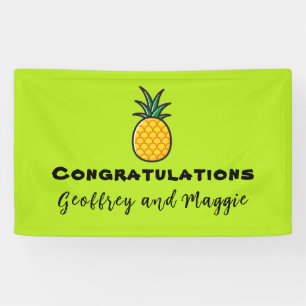 Banderoles Ananas Personnalisé Tropical Party Banner