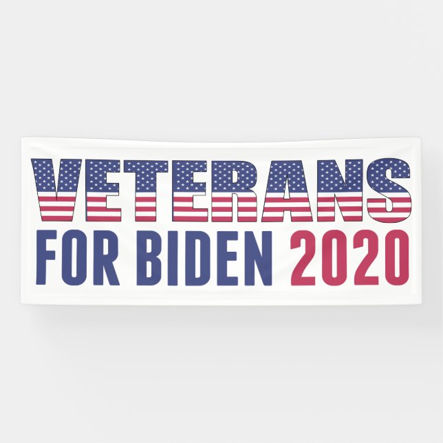 Banderoles Anciens combattants de Biden 2020 (Horizontal)