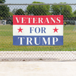 Banderoles Anciens Combattants Pour Trump 2024 | Vote républi