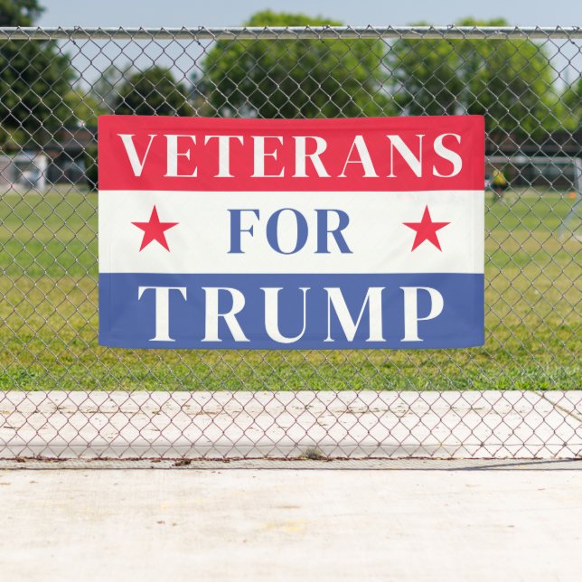 Banderoles Anciens Combattants Pour Trump 2024 | Vote républi (En situation)