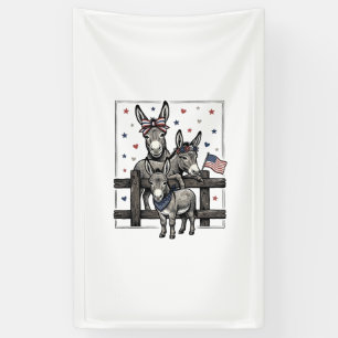 Banderoles Ânes patriotiques conception de chemise vintage 4