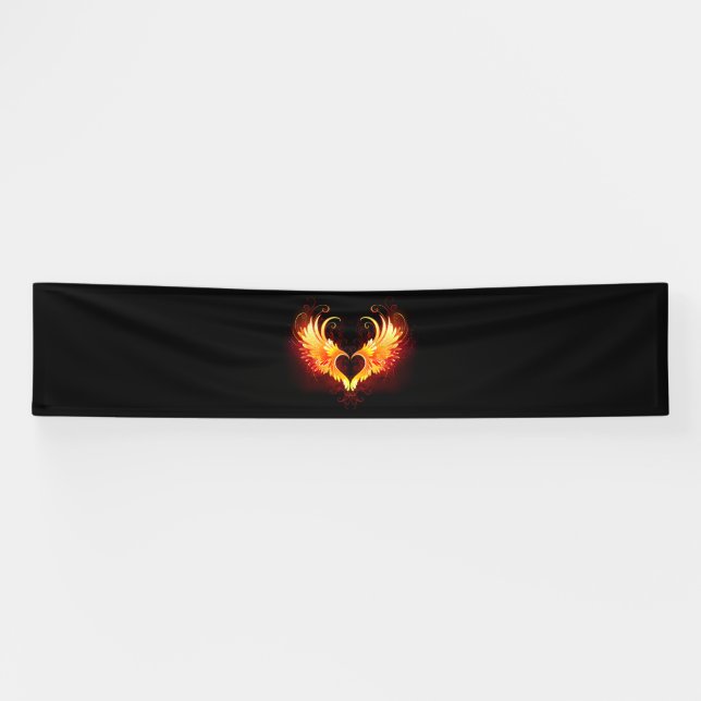 Banderoles Angel Fire Heart with Wings (Horizontal)