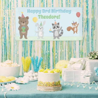 Banderoles Animaux de Fête Anniversaire