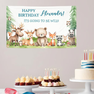 Banderoles Animaux des bois Anniversaire