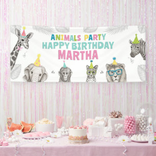 Banderoles Animaux Fête Animaux sauvages Anniversaire