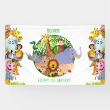 Animaux Wild One Jungle safari de verdure pour les